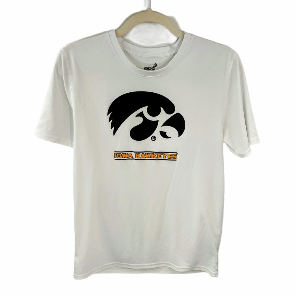 Iowa Hawkeyes White Athletic Performance T Shirt
